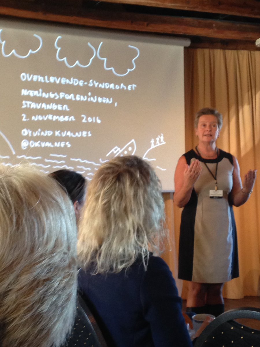 Klar for spennende møte #overlevendesyndtomet @okvalnes <a href="/naeringstv/">Næringsforeningen</a> <a href="/HandelshoyskBI/">Handelshøyskolen BI</a> #kulturkompaniet
