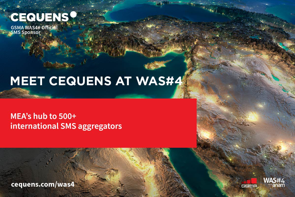 cequens's tweet photo. MEA's hub to 500+ international #SMS aggregators! Meet us here: https://t.co/VKFq5gkDmB #WAS4 #A2P #BulkSMS #SMSC #GSMA #Messaging #mobile https://t.co/j1W79zSHMK