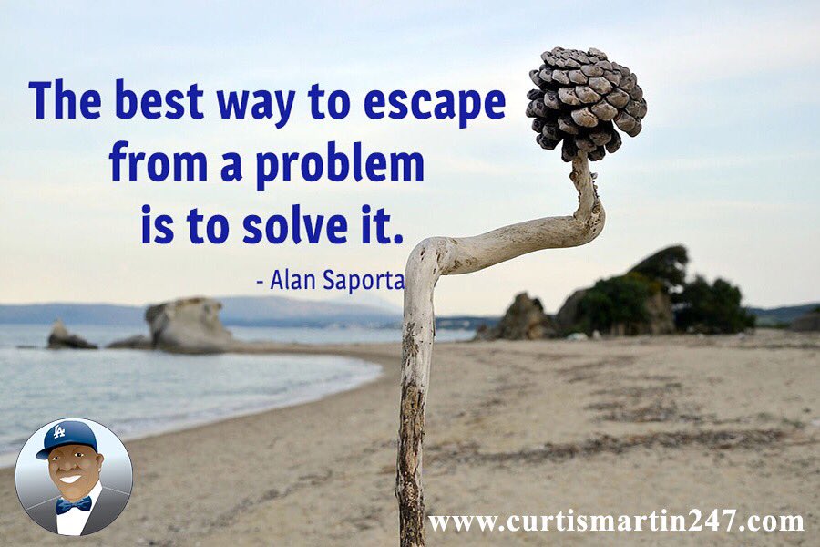 curtismartin247's tweet photo. The best way to #escape from a #problem is to #solve it. #strategiestotakeaction #subconsciousmindset #ehstrainer https://t.co/JhQDi8T8By