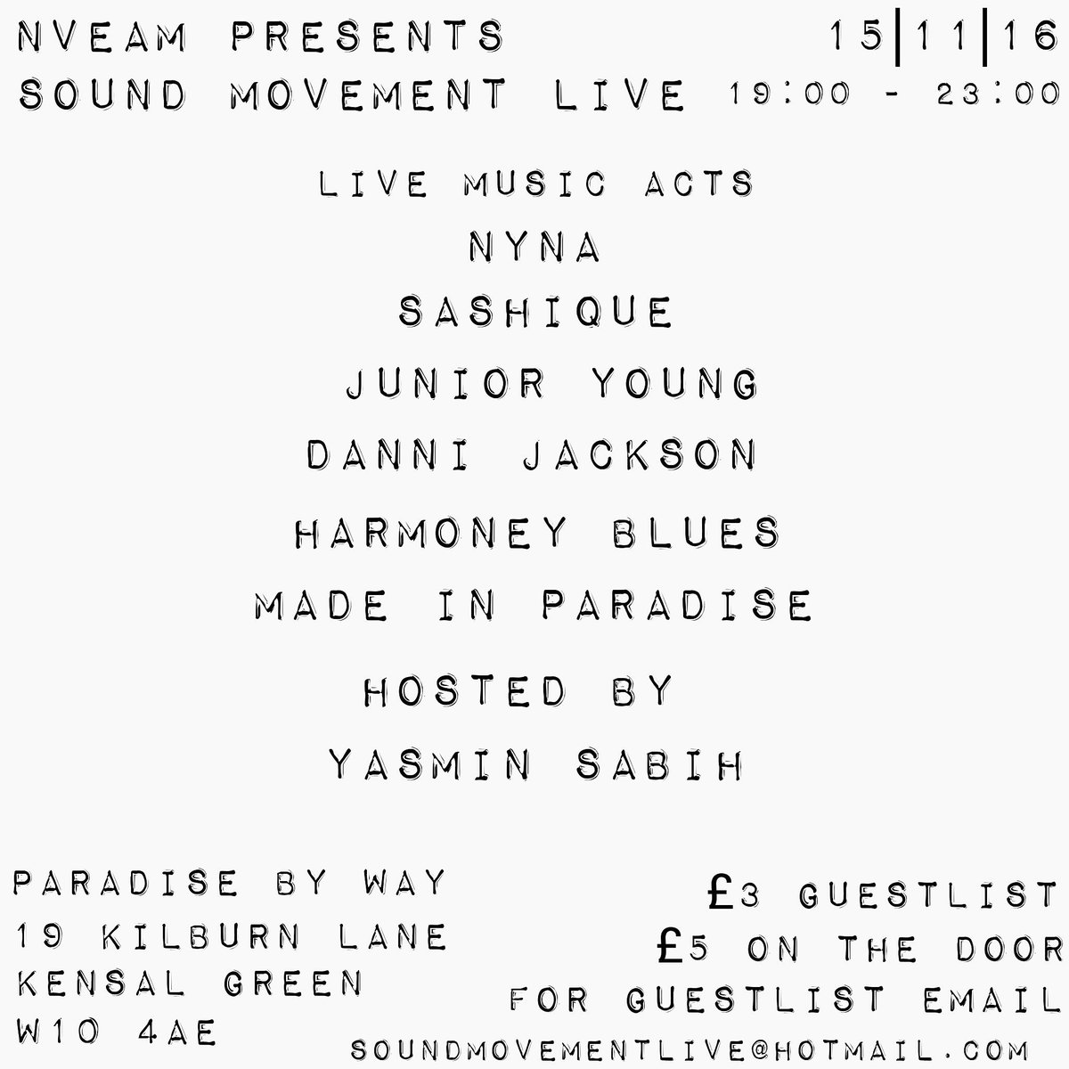 Nveam1's tweet photo. 2 weeks to go until the next #SoundMovementLive https://t.co/hf8Enz9A4s
