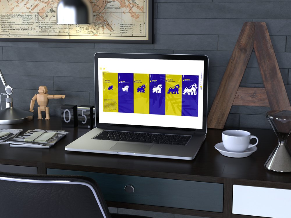 I had a blast creating a new #graphic for @JC_Advertising new website. #freelance #graphicdesign #designer #gorillas #jungle