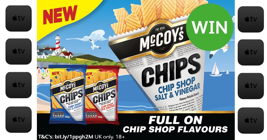 RT&amp;F <a href="/myLondis/">Londis (NOT ACTIVE)</a> for a chance to #WIN an APPLE TV thanks to our friends <a href="/McCoys/">McCoy's</a> Runner-ups can WIN a case of NEW McCoys Chips 😋 #FreebieFriday