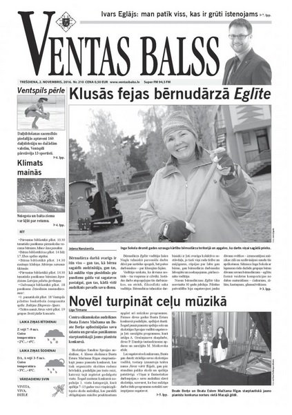 Šodienas laikraksta <a href="/ventasbalss/">Ventas Balss</a> numurā intervija ar VATP valdes priekšsēdētāju I. Eglāju! #lepojamies