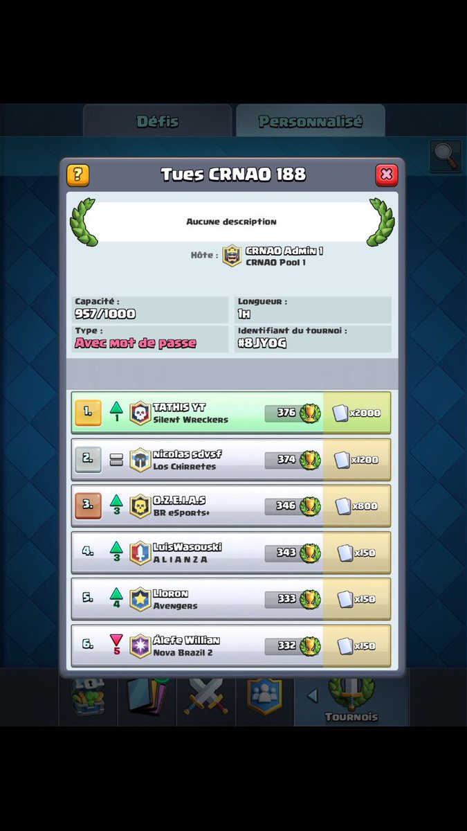 SilentWreckers's tweet photo. GG à @IenTathis pour sa perf lors du CRNAO 188 ! https://t.co/uhK1CYLOwJ