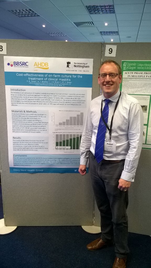 JB_004's tweet photo. Pete Down @herdhealth presenting cost benefit of on farm culture to make #mastitis treatment decisions at #BMC2016 https://t.co/1g5rcsDA74