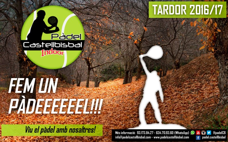"Arribada la tardor, fer un #pàdel és sempre una bona opció!" Pàdel Castellbisbal: Viu el pàdel amb nosaltres! padelcastellbisbal.com