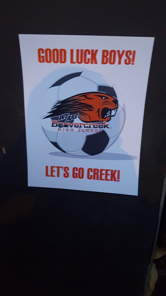 bcreekathletics's tweet photo. Pretty cool to see these first thing this morning. #gocreek #beatmason https://t.co/rYiEpZPSv4