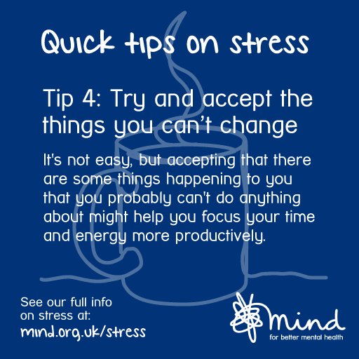MindCharity's tweet photo. We're sharing tips for coping with stress today for #NSAD. What are your tips? https://t.co/NqroqrIZ9G https://t.co/4e0CUrHCvB