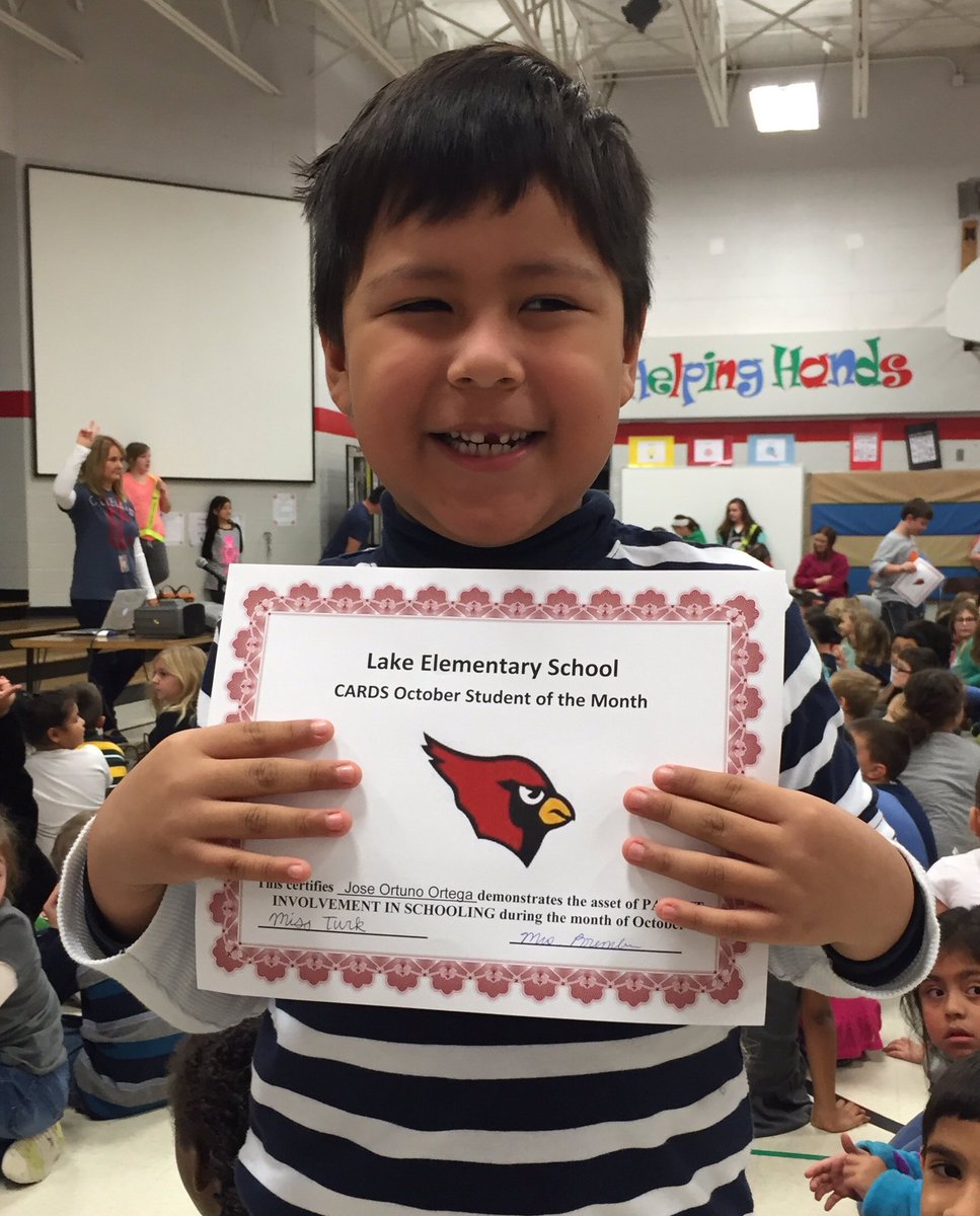 Miss Turk's CARDS Student of the Month for October! Congratulations José! <a href="/v_ortuno/">Verónica</a> #onceacard #Allinlakees