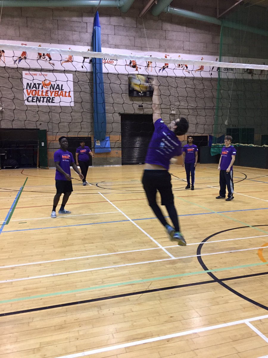 Mens volleyball team warming up for todays competition <a href="/MKCollege/">MK College Group</a> <a href="/MKC_MKLA/">MK College Leadership Academy</a>