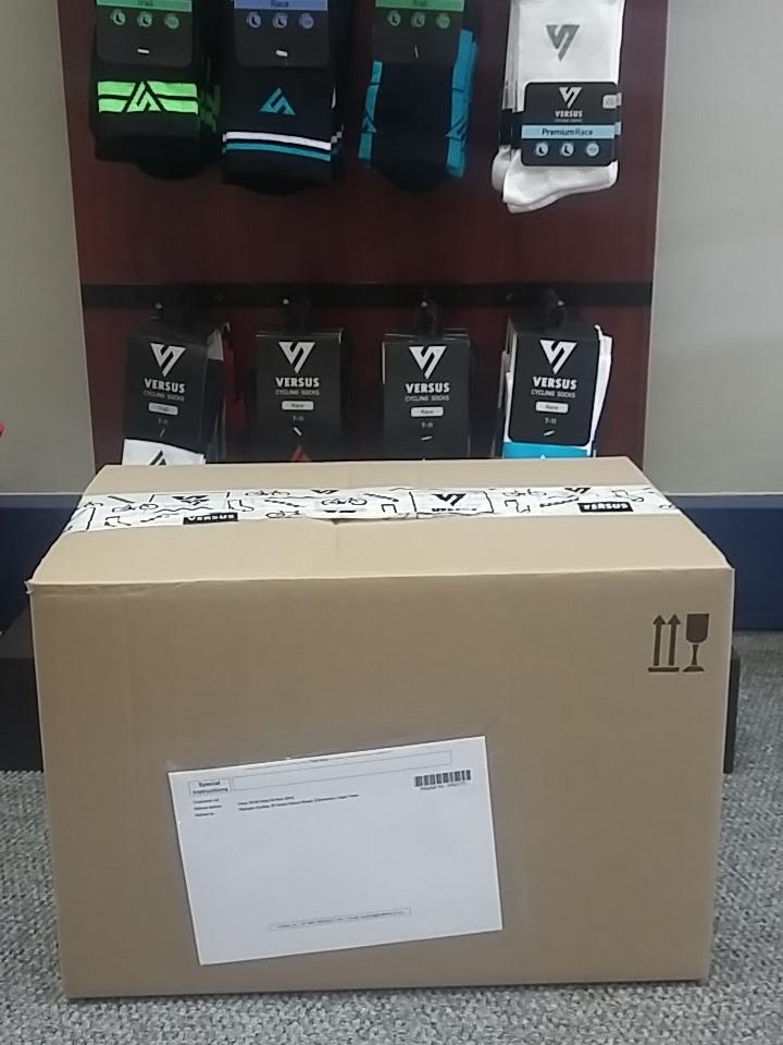 versussocks's tweet photo. The box of goodness on it's way to @olympiccycles @olympiccyclesrc 
Go visit them and see what was in the box. https://t.co/DjoTyQhXB0