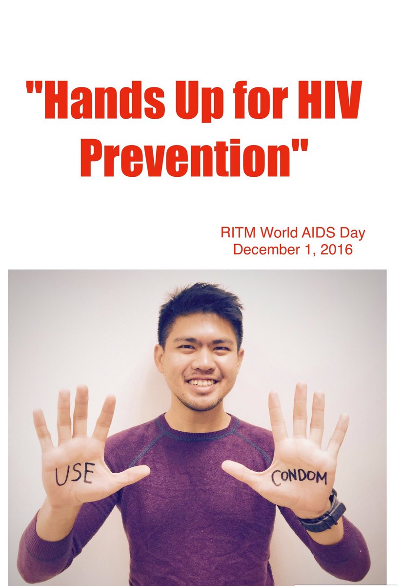 ARG_RITM's tweet photo. #RITM World AIDS Day 
December 1, 2016
#HandsUp #HIVprevention https://t.co/dLjYjV2ltn
