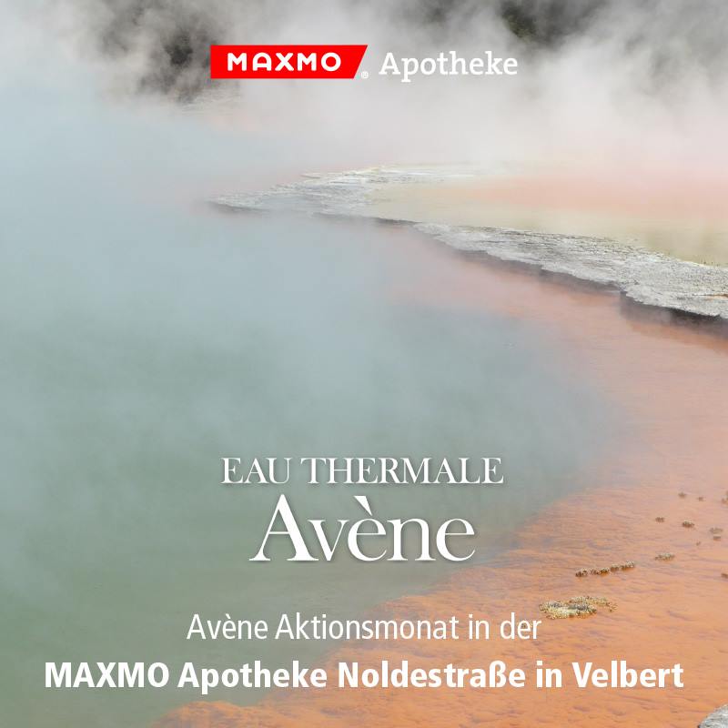 Die #MAXMO Noldestr. Velbert stellt Ihnen die Avène Pflegelinie vor. Im Nov. ab einem Einkauf von € 15,- eine #Avène Cold Cream gratis.
