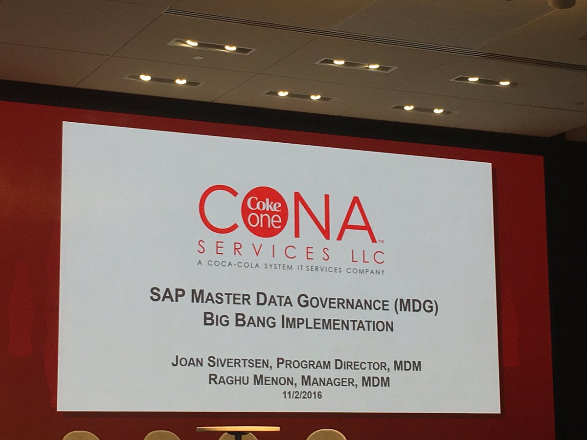 Optimist4Tech's tweet photo. Coke implemented 5 Master Data domains in 9 months using #SAP Master Data Governance #MDM #asugdg @ASUG365 https://t.co/ImNdJMha7L