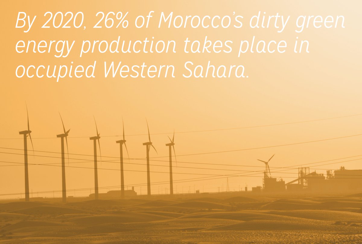 #Morocco uses green energy to plunder non-renewable resources in occupied #WesternSahara. .<a href="/Siemens/">Siemens</a> .<a href="/EnelGroup/">Enel Group</a> supports occupation. #COP22