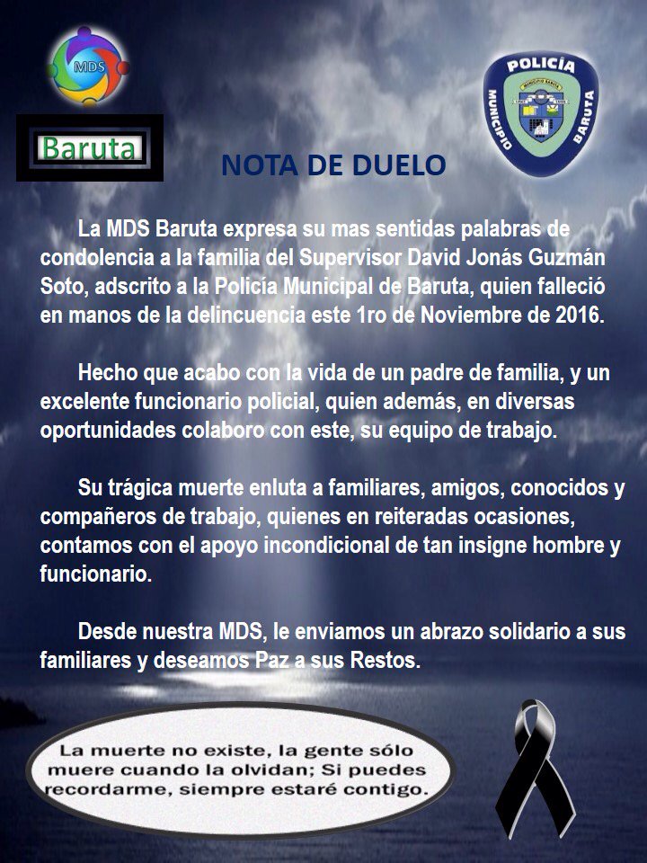 MDS_SECTOR7's tweet photo. Lamentamos el fallecimiento del funcionario de nuestra policia municipal https://t.co/TAmQfGSacj