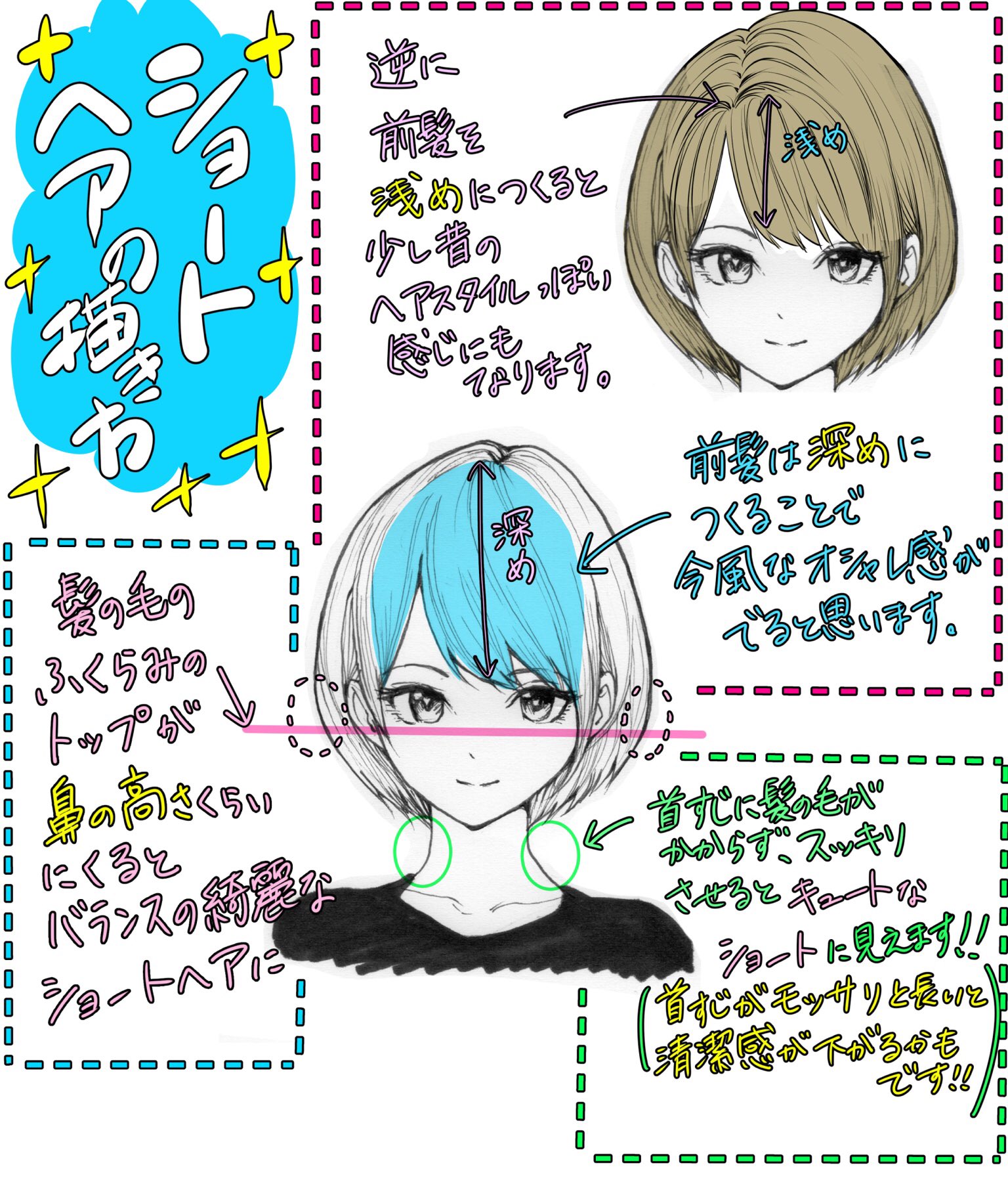 吉村拓也 イラスト講座 ショートヘアーの描き方 動画 400rt 1400イイね ありがとうございます ショートカットの プチ解説イラスト 描きました 良ければ見てみてね 吉村拓也 イラスト講座 ショートヘアーの描き方 動画 400rt 1400イイね ありがとうございます ショートカットの プチ解説イラスト 描きました 良ければ見てみてね
