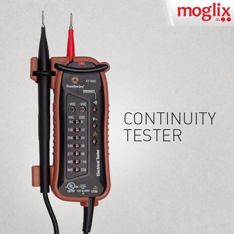moglix's tweet image. A continuity tester is easy to use since it is very user-friendly and has a very simplified mechanism. #ToolGuide