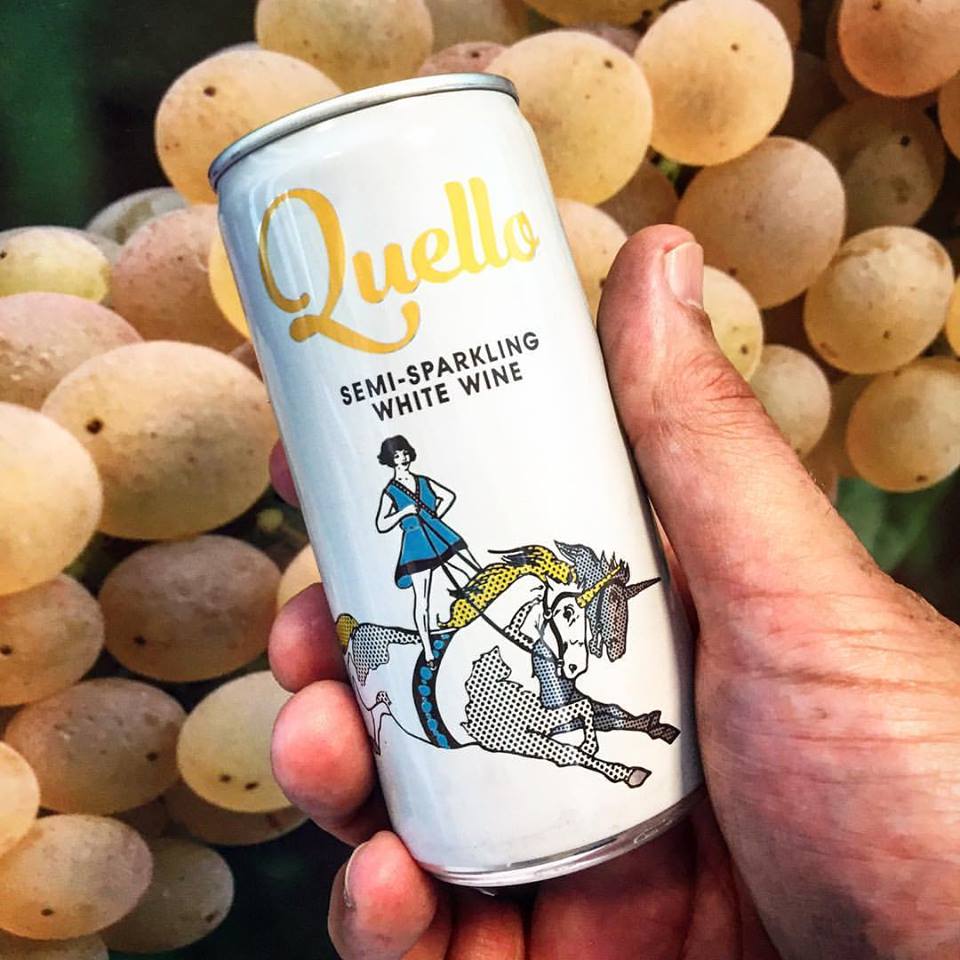 QuelloCan's tweet photo. "Wine in a can?Fizz in a tin?'Quello'What's that?" #justbubbles Thanks to @morewineontap you can read a bit more about @quellocan #wine https://t.co/S0Ay2uALMp