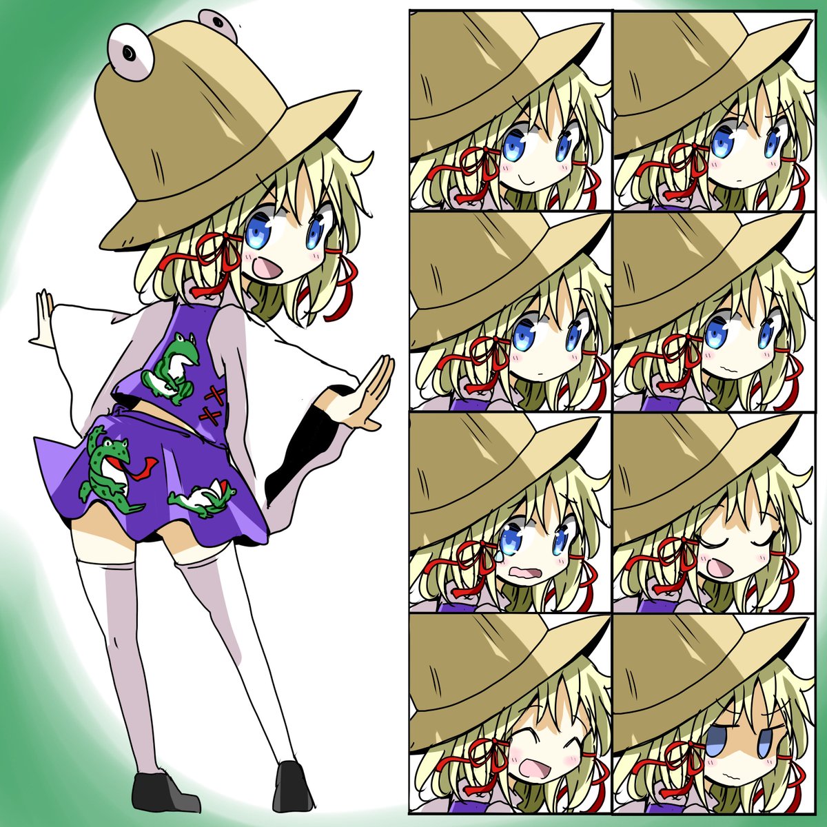 雪雪崩 清隆 例大祭せ14ab در توییتر 深夜の真剣お絵描き60分一本勝負 洩矢諏訪子 立ち絵風