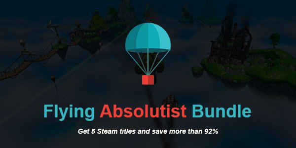 FlyingBundle's tweet image. Flying Absolutist Bundle is live featuring 5 Steam titles for only $1.99 at FlyingBundle.com