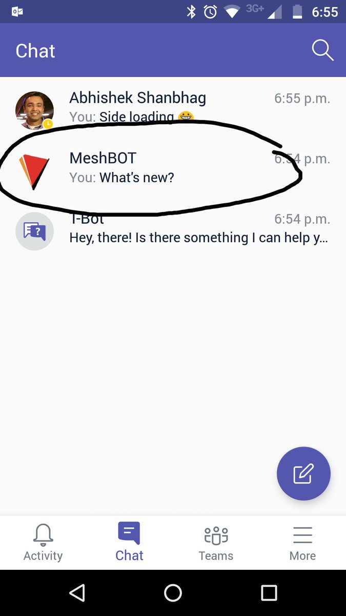 pradeephegde's tweet photo. @acuvabi you are already playing with the T-Bot! I'm using #MeshBot on my #MicrosoftTeams 😀 https://t.co/k7QjdiT4e3