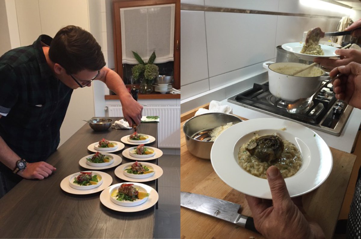 ristoranteamano's tweet photo. Final touches on dinner and then time to present to the judge panel (But where's our invite?!) #CheffreysItalianAdventure #TheFinalDays https://t.co/xm8mV84fjH