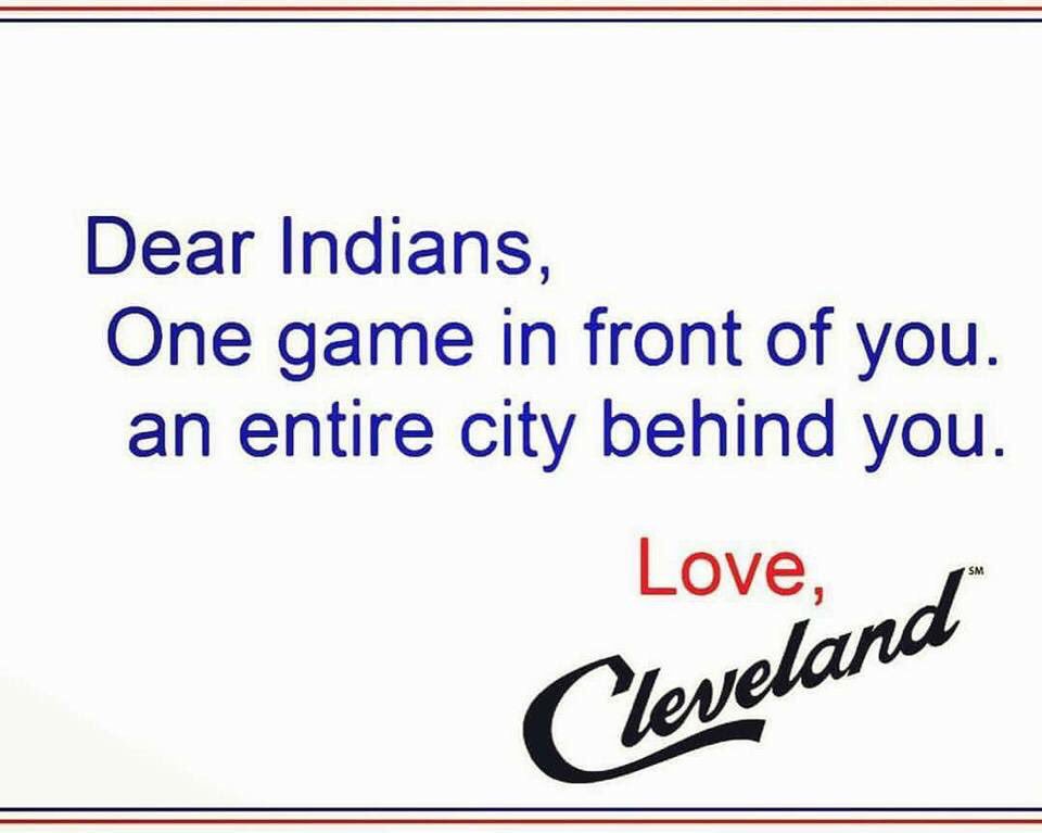 Love having a bunch of people send me this! It's time to #RallyTogether Cleveland! We need you guys now more than ever! Let's finish this 🏆