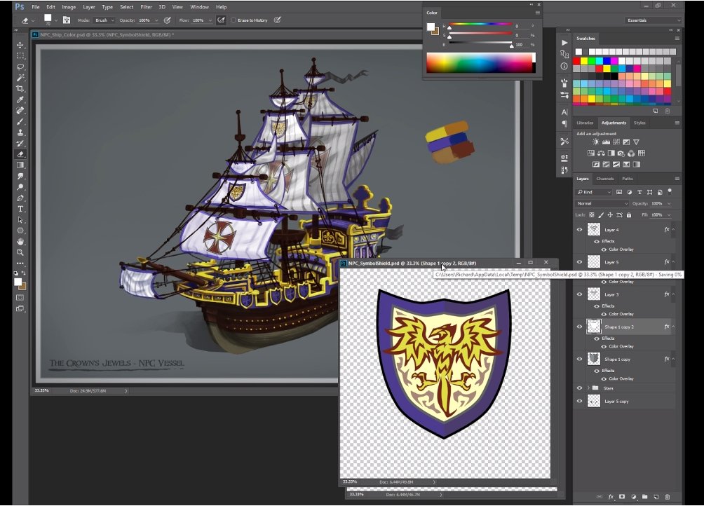 Extrokold's tweet image. #indiedevhour WIP for our new tradeships on Unearned Bounty. #gamedev #indiegame #gameart #art #conceptart