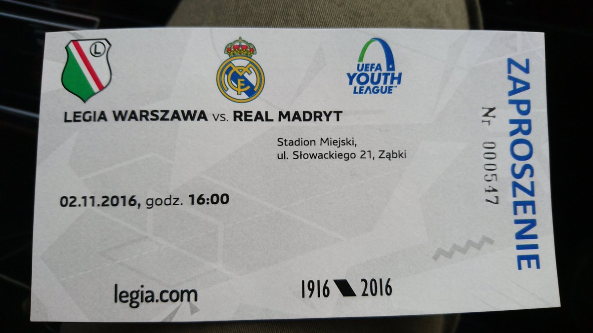 ProfusMarek's tweet photo. UEFA Youth League Legia Warszawa - Real Madryt https://t.co/ZRx6S5nsnI