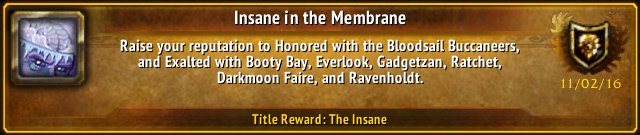 CodeblueThrall's tweet image. I just earned the [Insane in the Membrane] Achievement! #Warcraft #FTH