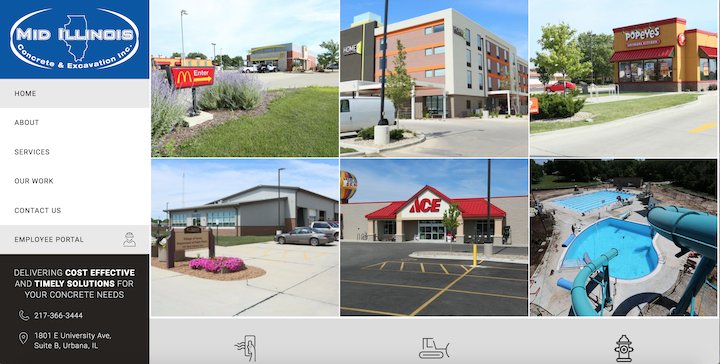 cuwebdesign's tweet image. We are thrilled to launch a new site for our friends at Mid-IL Concrete. Goal: &quot;Users immediately know what we do.&quot;
midilconcrete.com/home