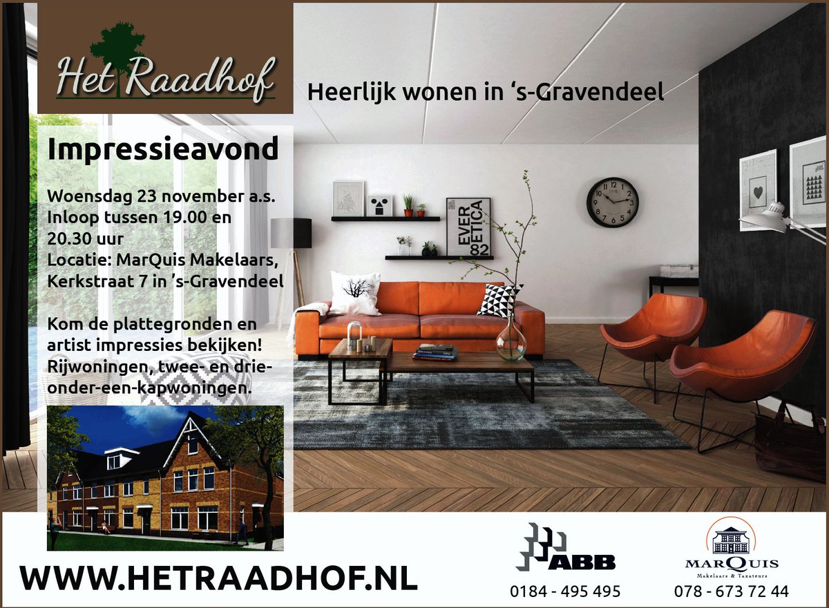 ABBBOUWGROEP's tweet photo. Woensdag 23 november a.s. organiseert project @HetRaadhof een impressieavond! https://t.co/gslXVn4VTD