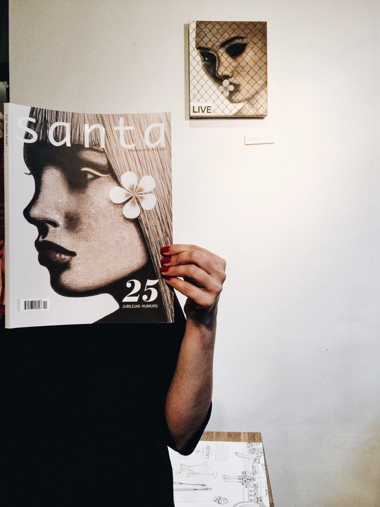 Sveicam <a href="/zurnalssanta/">Zurnals Santa</a> jubilejā un priecājamies par Ievas Iltneres vāka gleznu! Viņas izstāde arī pie mums Stabu ielā.