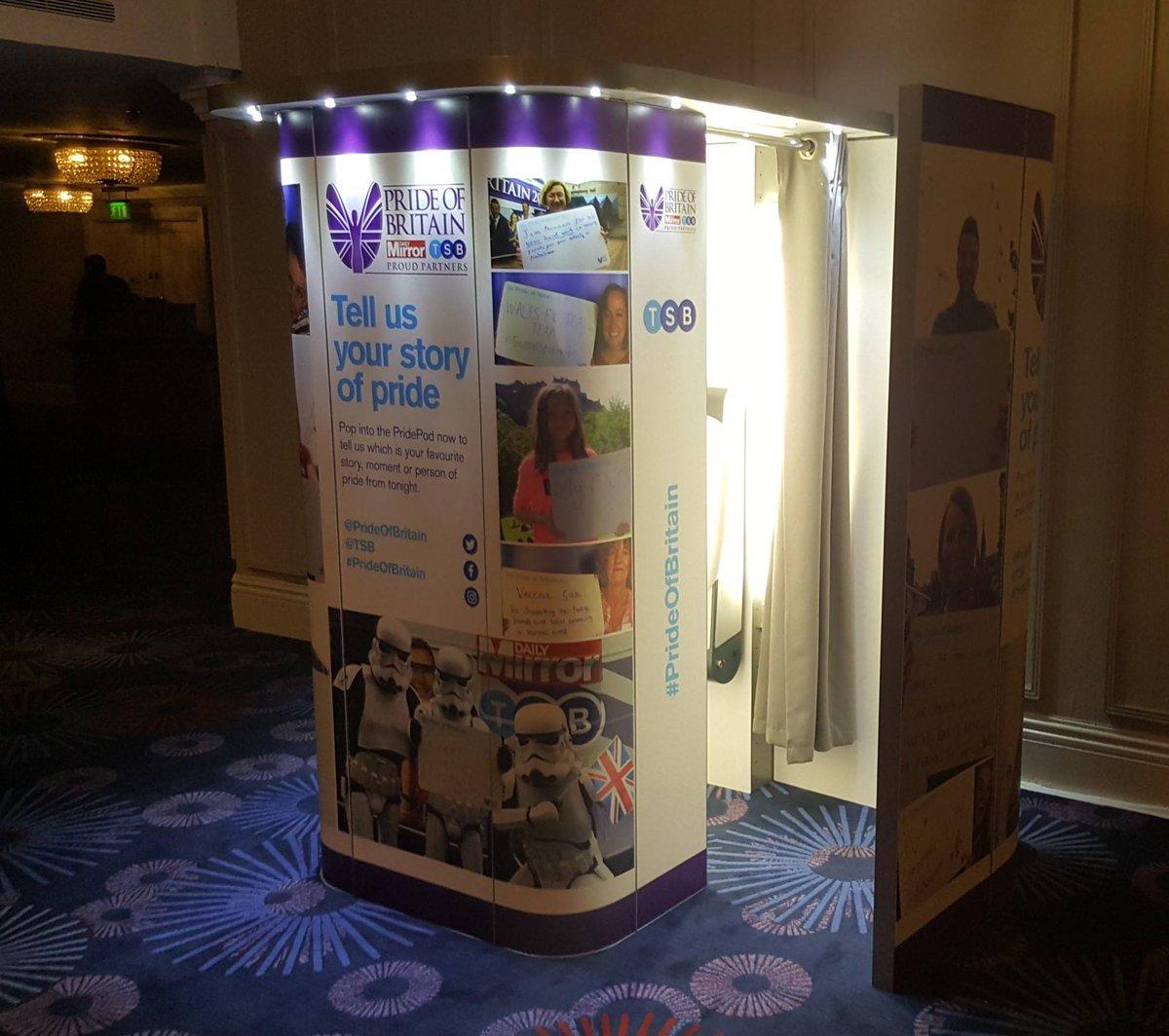 VideoBooths's tweet image. We were on hand at The Pride of Britain Awards this week with our friends at TSB. #PrideOfBritain #VideoBooth