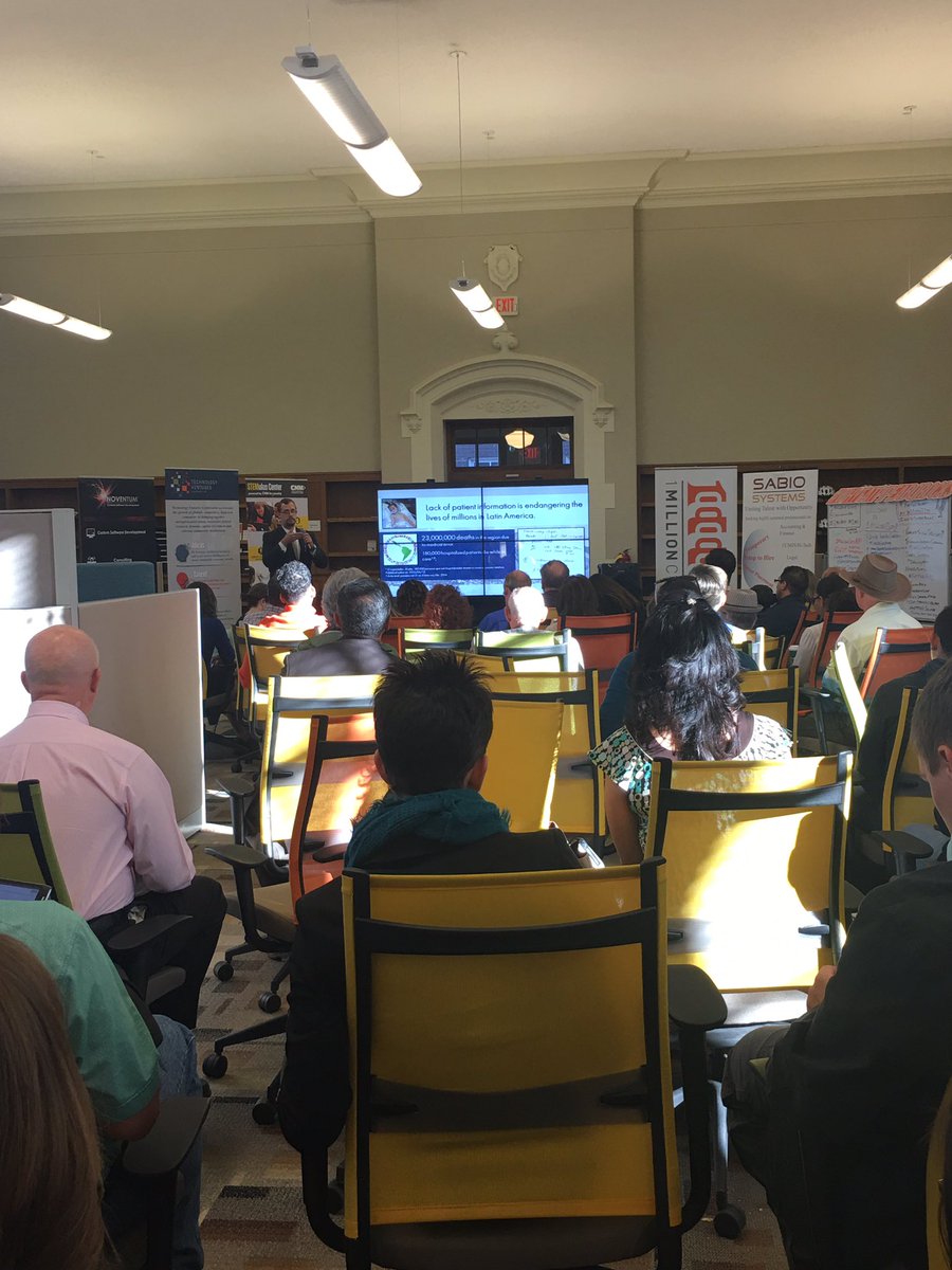 1MillionCupsABQ's tweet photo. #entrepreneur Wednesday with SKAT -electronic health records in Venezuela for Latin American #SKAT #1mc ##1mcabq #backoftheheadshot https://t.co/dDWy1O7Q9Z