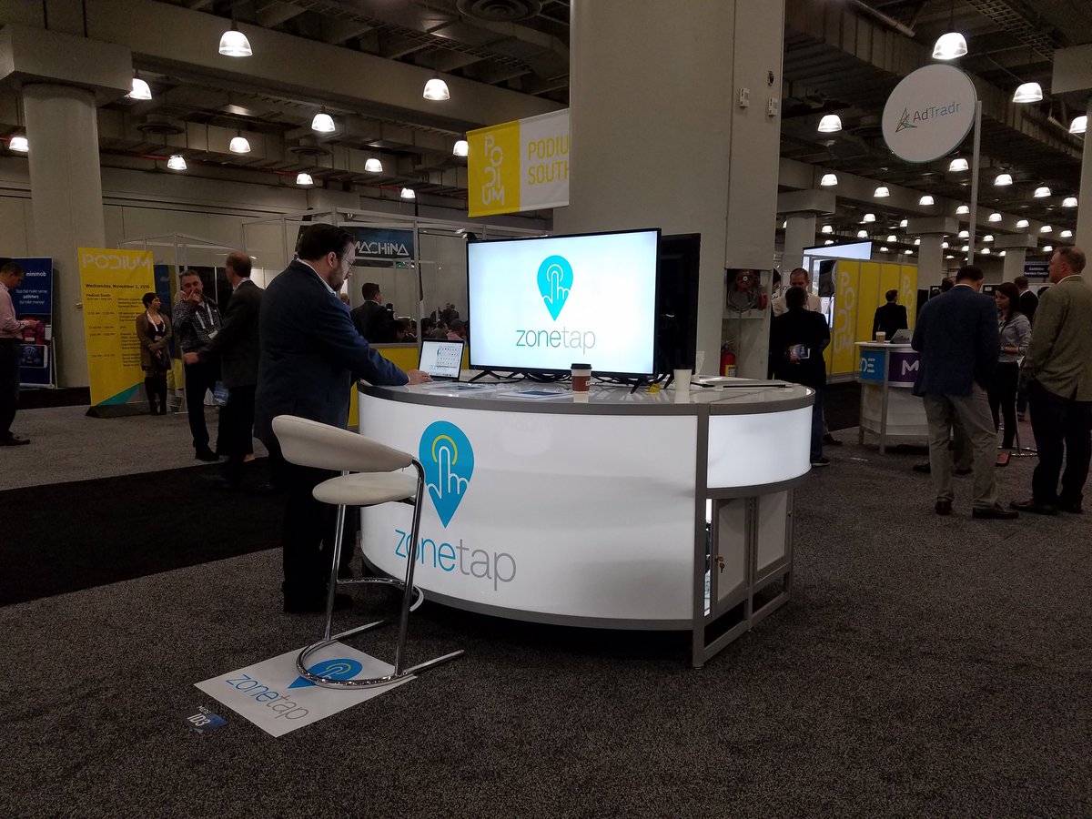 zonetap's tweet photo. Zonetap @adtech NYC 2016!
Come by ID3 at the Javits convention center and say hello.#adtech #beaconless #zonetap https://t.co/YBS59X8B99