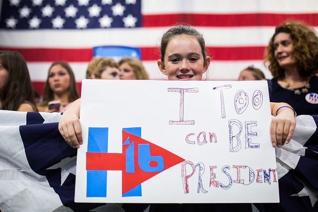 HillaryforDC's tweet photo. Yes you can. 👊 #GirlsRule https://t.co/Ch2Osrpzfk