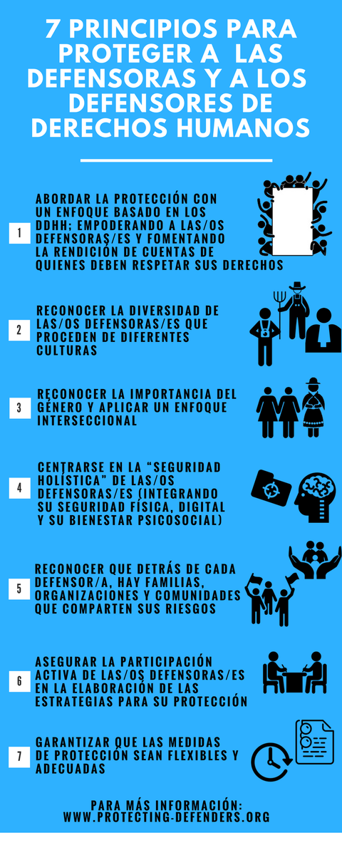ForstMichel's tweet image. 7 principios para proteger a lxs defensorxs de #DDHH. Recomendaciones de mi  informe presentado ante la #ONU en marzo 2016
