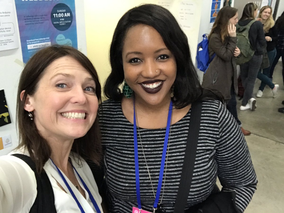 LauraGilchrist4's tweet photo. #smallworld Met Shannon at #mozfest-Young adult lit Librarian at Providence Public Library-place I recently visited! #edclusters16 #edchatri https://t.co/fFu06oDOAE