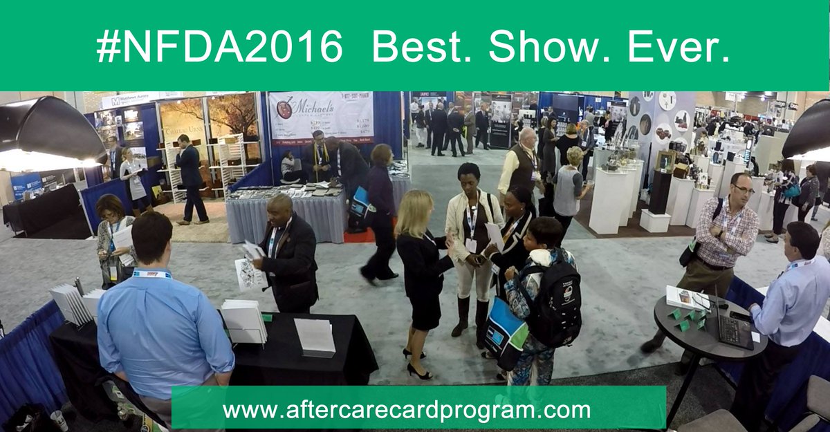 diradv's tweet image. Thank you to the hundreds of funeral directors at #nfda2016 who came by to learn about the Aftercare Card Program. #aftercarematters