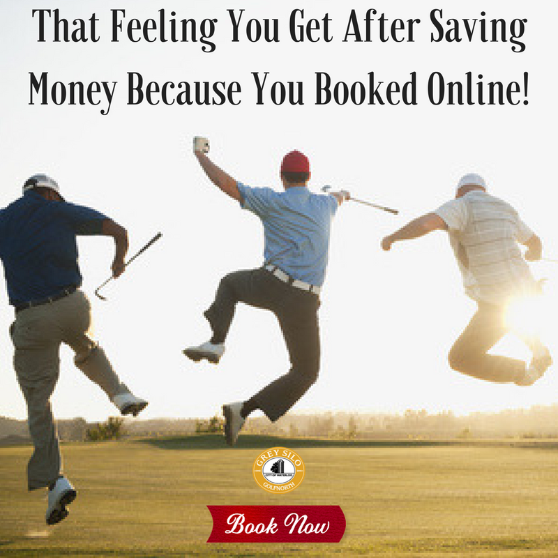 That feeling you get after saving money because you booked online! #greysilo #greysilogolf 

Book Now: ow.ly/Qpsv305MA2q