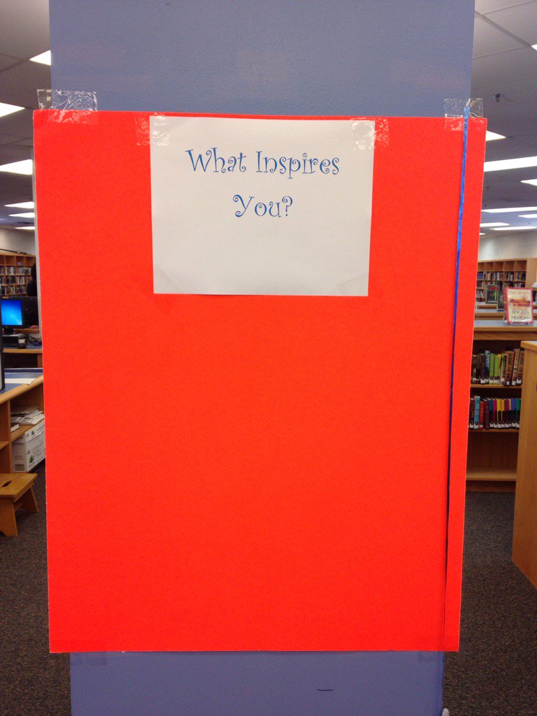 wtwlib's tweet photo. Tell us what inspires you! @WTWoodsonHS @WTWCavalry #inspiration https://t.co/i3dFhSMyu3