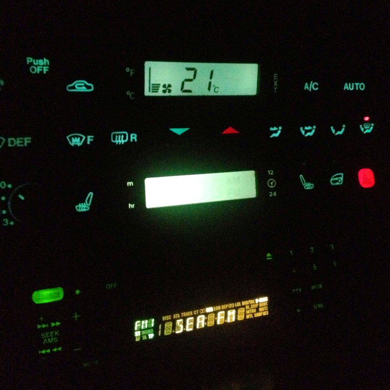 julkinen's tweet photo. Radio is suggesting we perform a Seafoam treatment. Maybe. #TeamDaimler https://t.co/04ptabX0uc