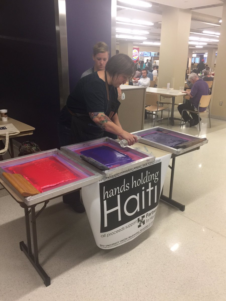 Stop by the Concourse from 11-2 and donate $5 to Partners in Health and receive a silkscreened canvas tote.