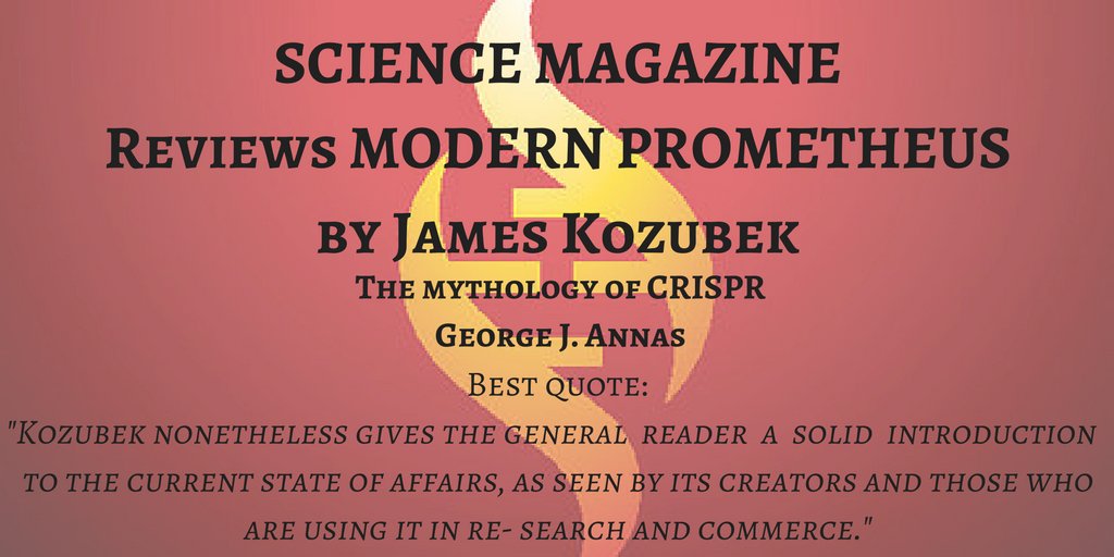 CUP_LifeScience's tweet image. @sciencemagazine Reviews #ModernPrometheus by James Kozubek. &quot;An optimistic outlook on gene editing...&quot; ow.ly/5otd305MEcg