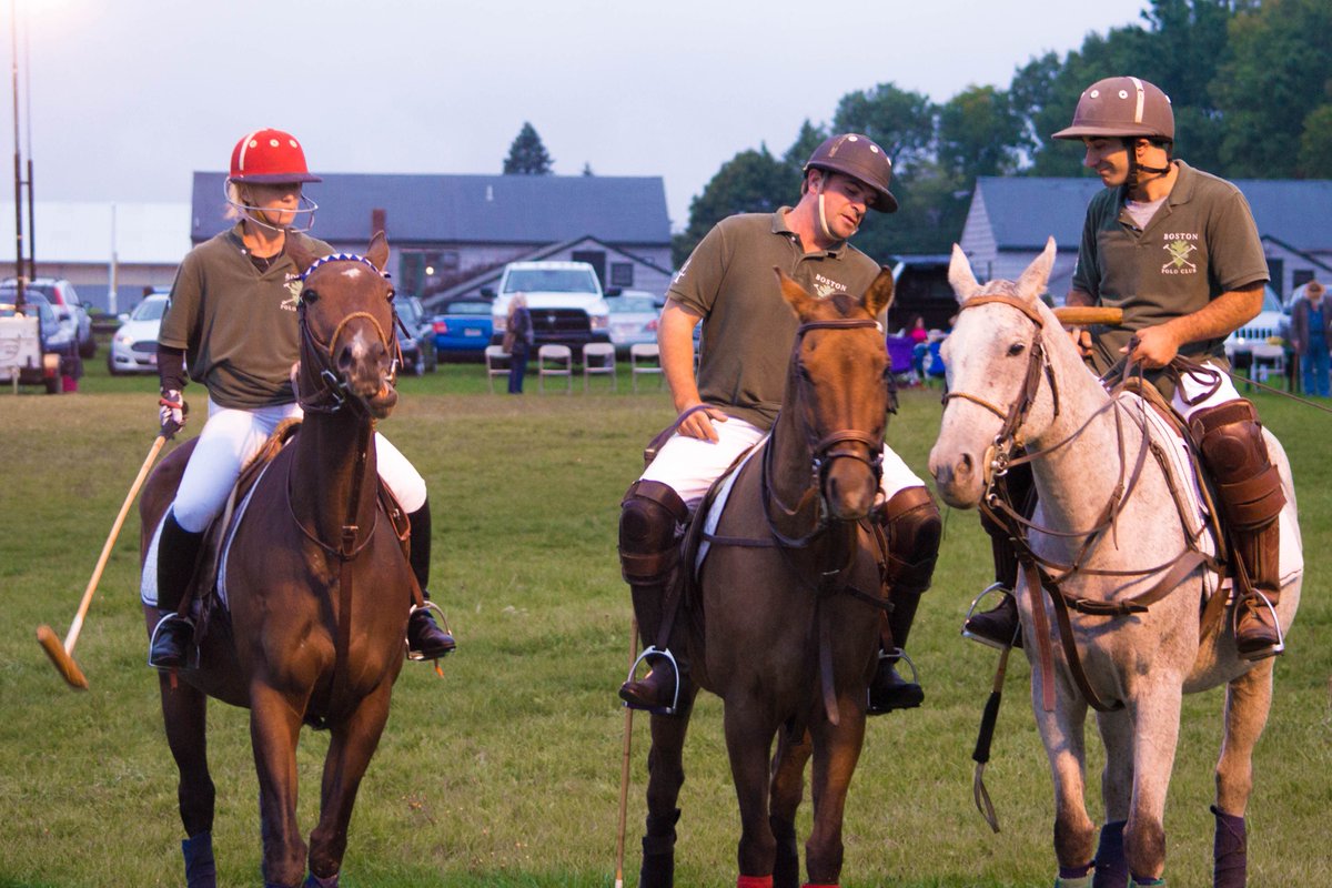 BostonPoloClub's tweet photo. Bonus photo from our Boston vs. New York match! Must be a players only meeting. https://t.co/pCJc2CYGNl