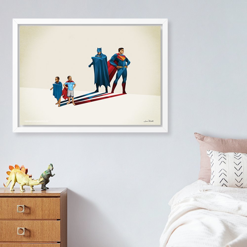 {Idée Déco #13} 👉 L'art digital Superman pour chambre de grand enfant #InteriorDesign #Inspiration #DigitalArt