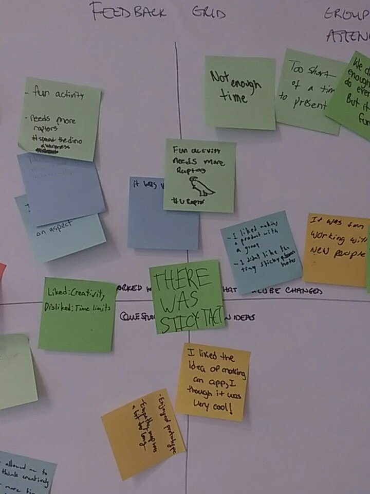 IBM_TOKTW_DAY's tweet photo. Valuable feedback from #IBMKids #needsmoreraptors #stickytact #mademethink https://t.co/MmiQLU76gR