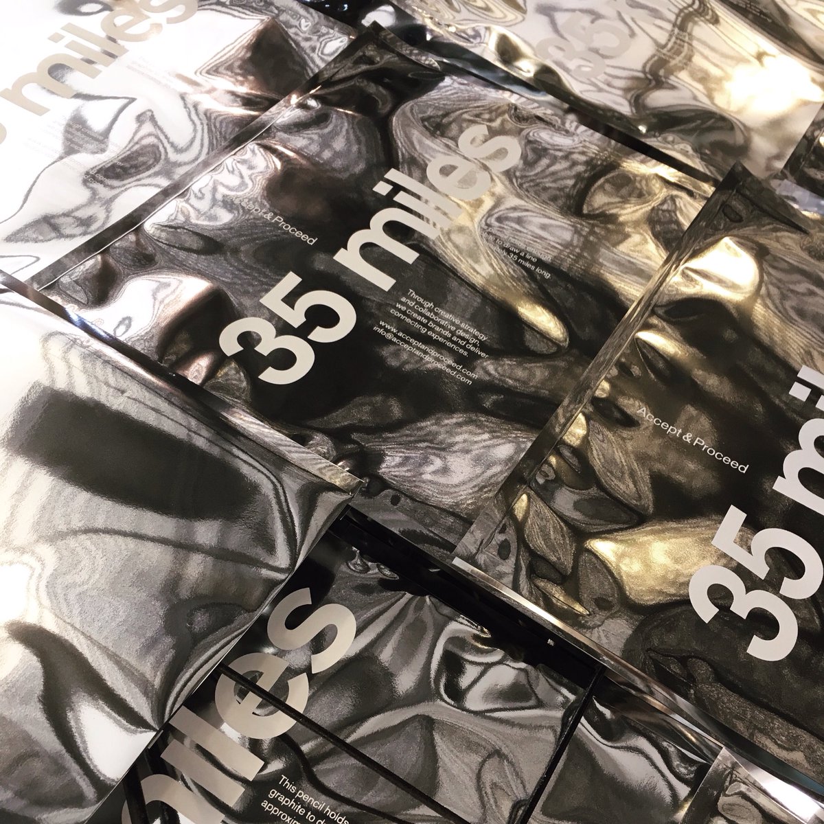 These #screenprinted bags are looking pretty sweet for <a href="/AcceptProceed/">Accept & Proceed</a>. #screenprinting #chrome #print #design